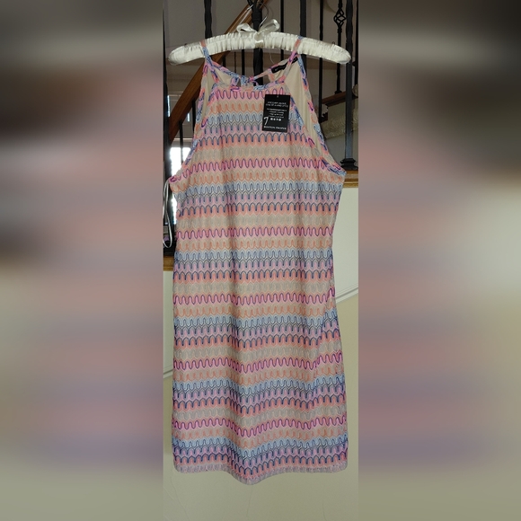 Boston Proper Dresses & Skirts - NWT Boston Proper Multicolor Zigzag Shimmer Dress Fully Lined, Comfortable Sz Lg